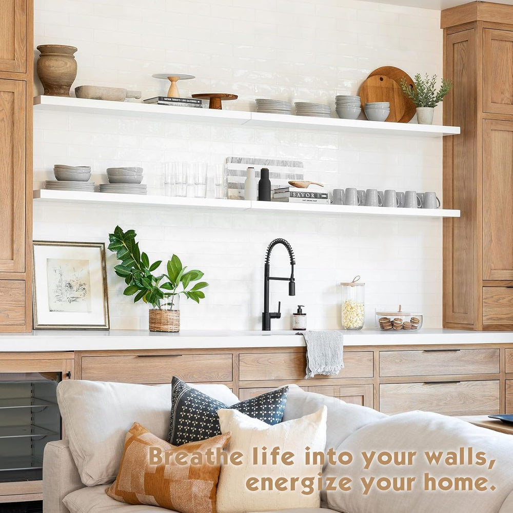 Forbena White Floating Shelves for Wall 36 Inches Long, Modern Wall Shelf for...