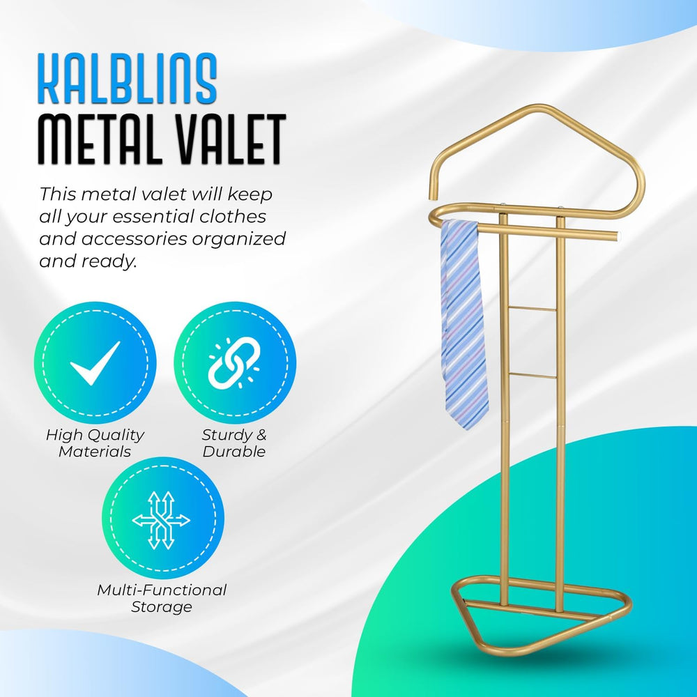 Kings Brand Furniture Kalblins Metal Suit Valet Stand, Clothes Rack, Clothing...