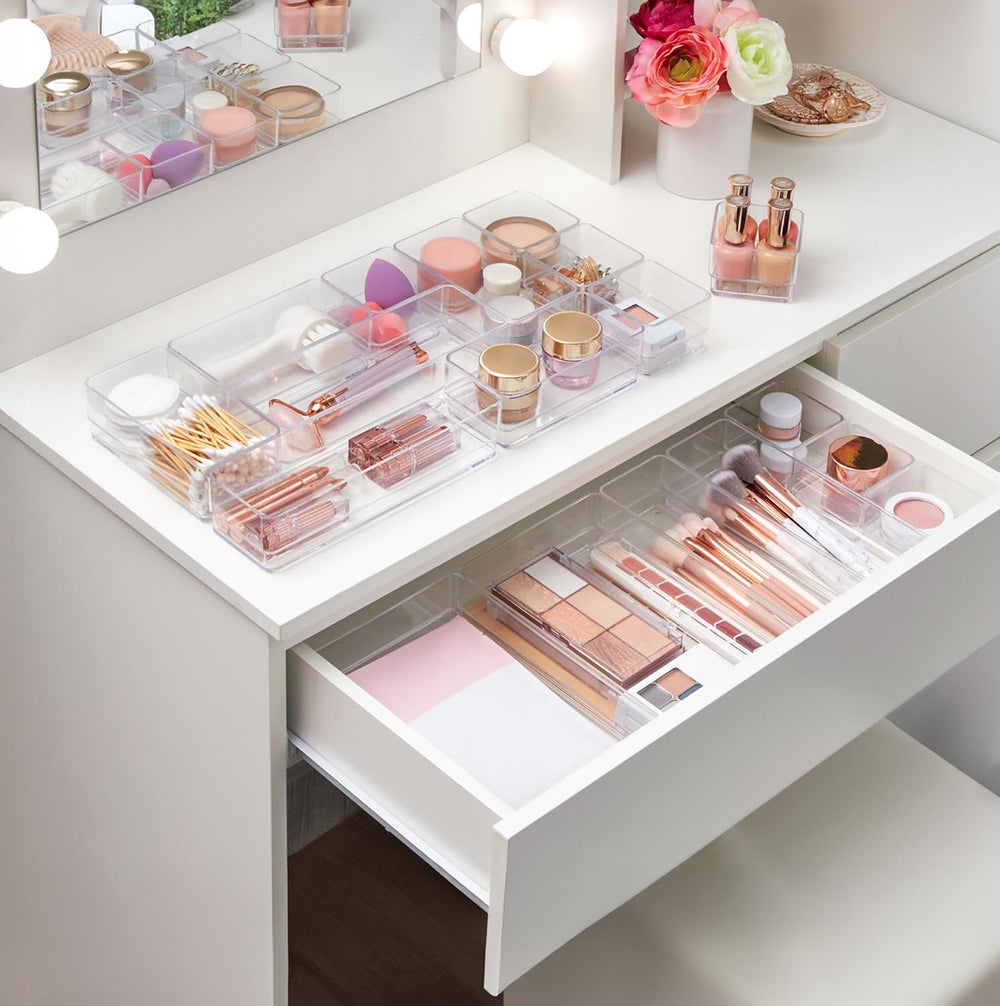 STORi SimpleSort 18-Piece Stackable Clear Drawer Organizer Set | Multi-size T...
