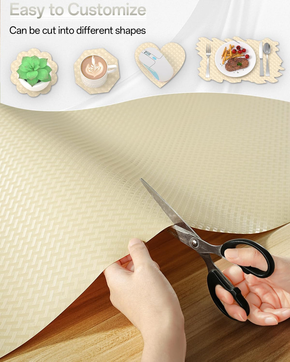 GTJ Shelf and Drawer Liner for Kitchen Cabinet Non-Adhesive Non Slip