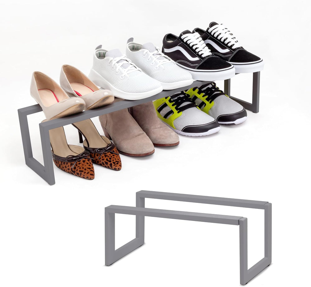 QUALIAZERO Expandable Shoe Rack Organizer for Closets, Entryways, Hallways, B...