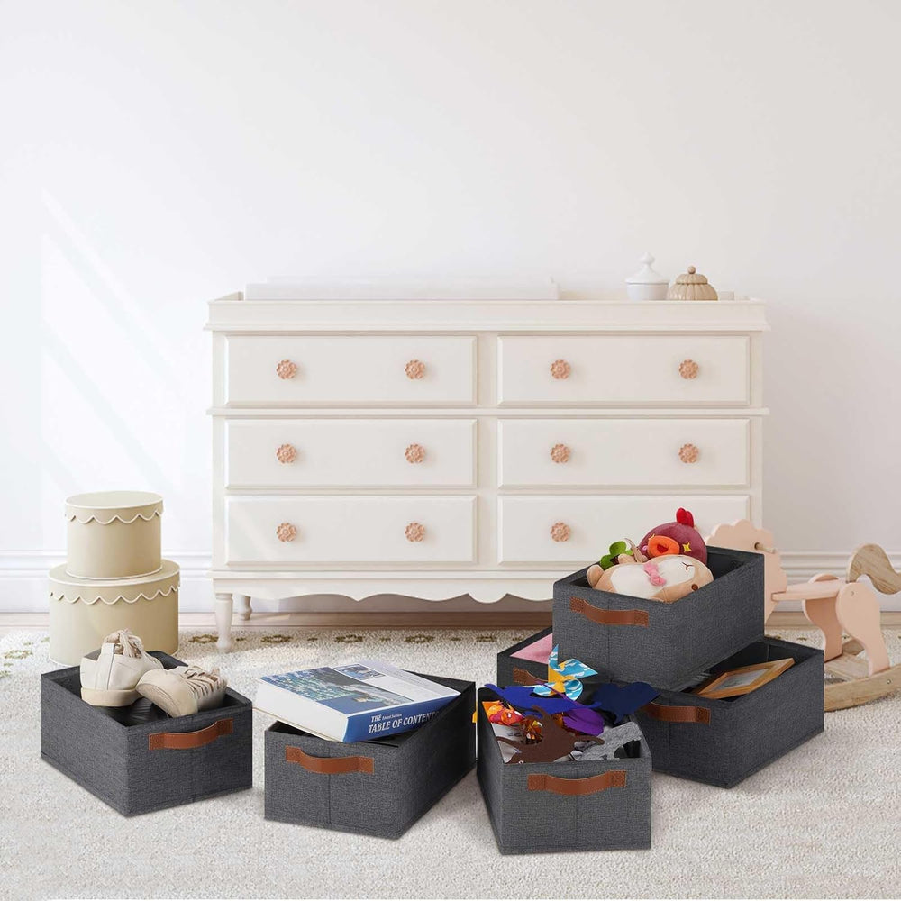 GhvyenntteS Small Fabric Storage Bins 12 Pack, 11.8" x 7.87" x 5.11...