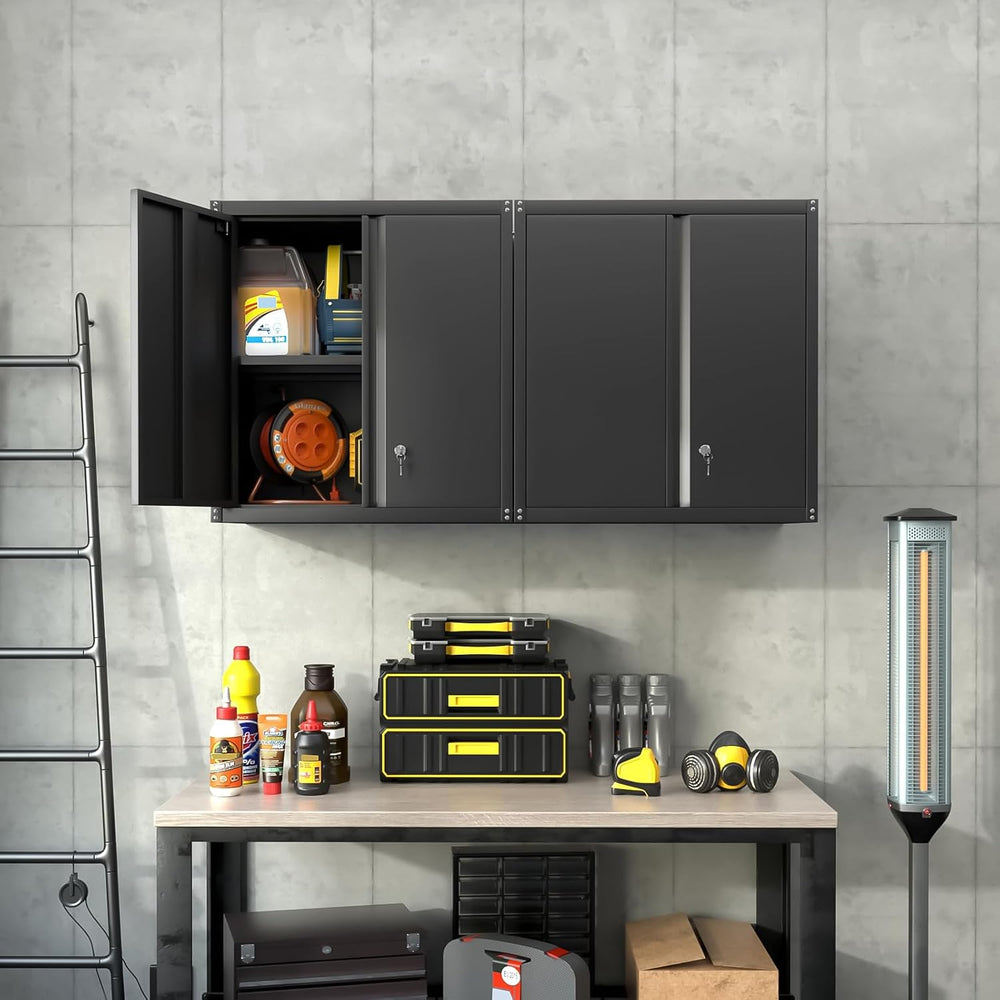 LUCYPAL Garage Storage Cabinet,27.95" H Metal Wall Cabinet with Locking ...