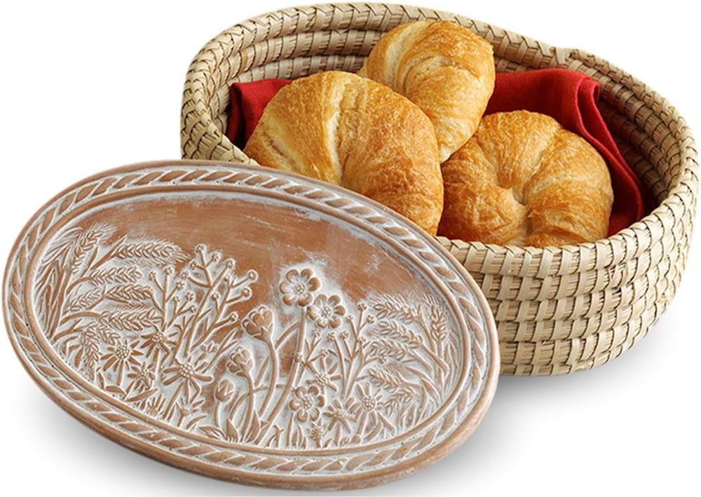 Bread Basket for Serving, Bread Warmer Stone, House Warming Gift, Sourdough