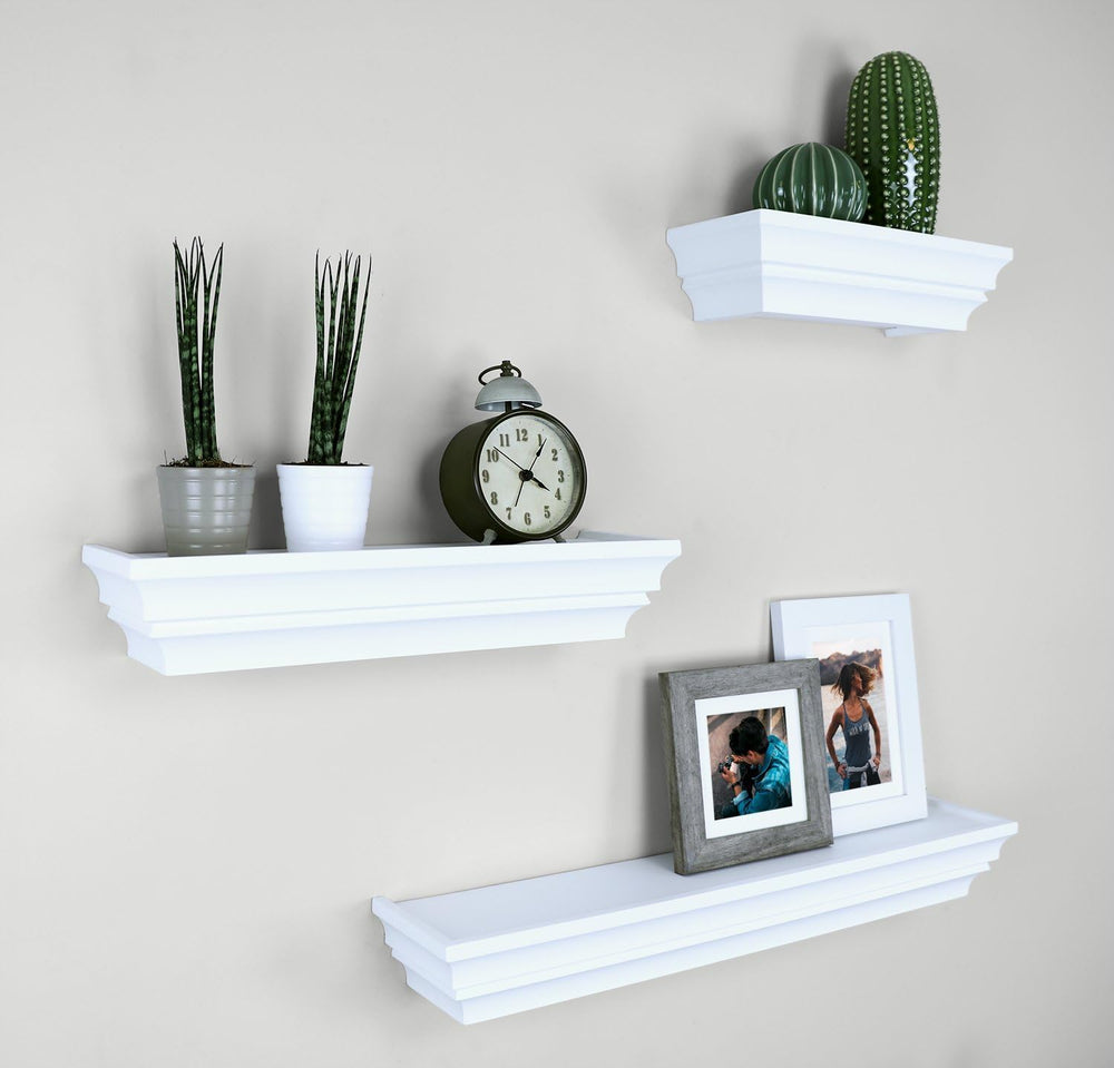 Ballucci Victorian Wall Ledge and Shelf, 12", 16", 24", Set of...