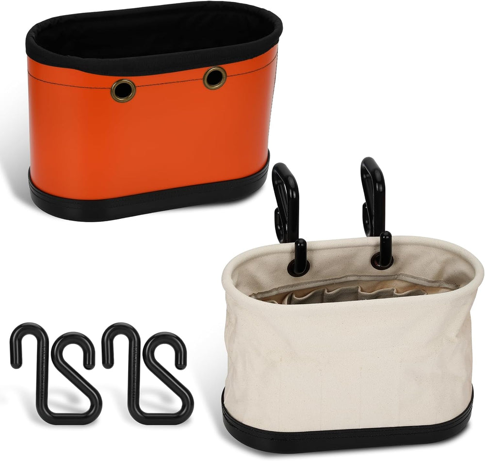 5144BHB Oval Hard-Body Bucket Tool Organizer,2 Set Canvas Bucket Bag with Bla...