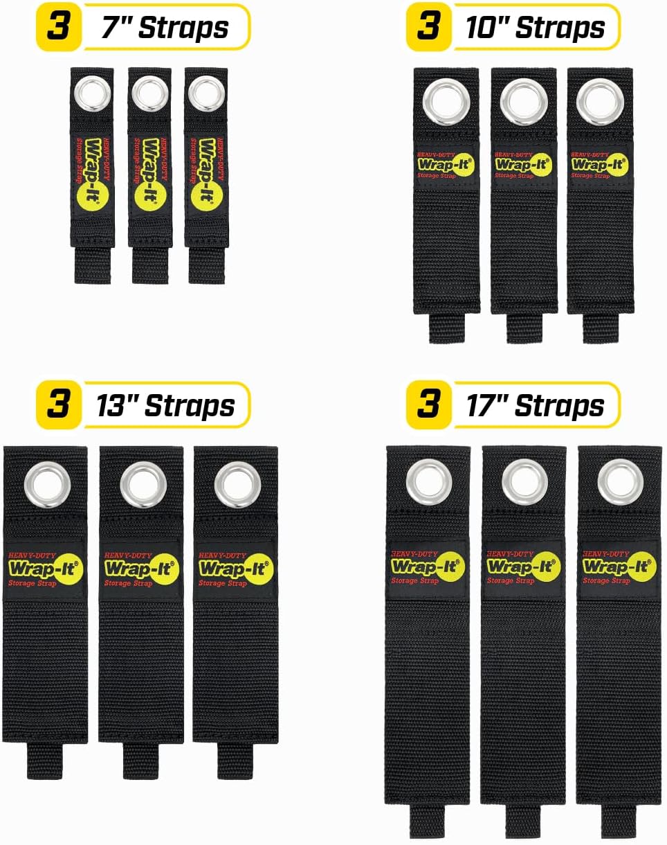 Heavy-Duty Wrap-It Storage Straps (Assorted 12 Pack)