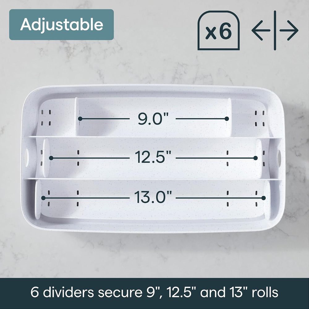 YouCopia StoraRoll Food Wrap Dispenser 3-in-1, Aluminum Foil Wrap Organizer