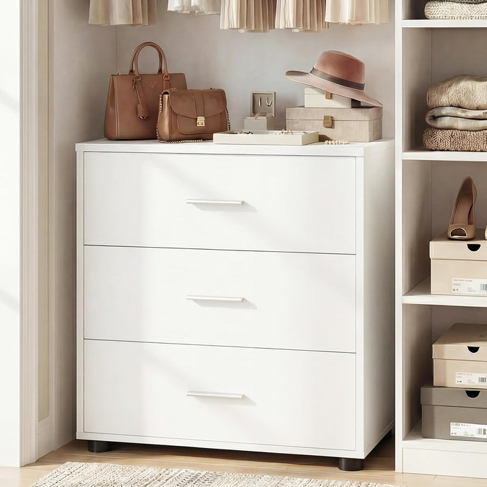 Aheaplus 21.7" Closet Drawers, Wood Closet Organizers and Storage, White