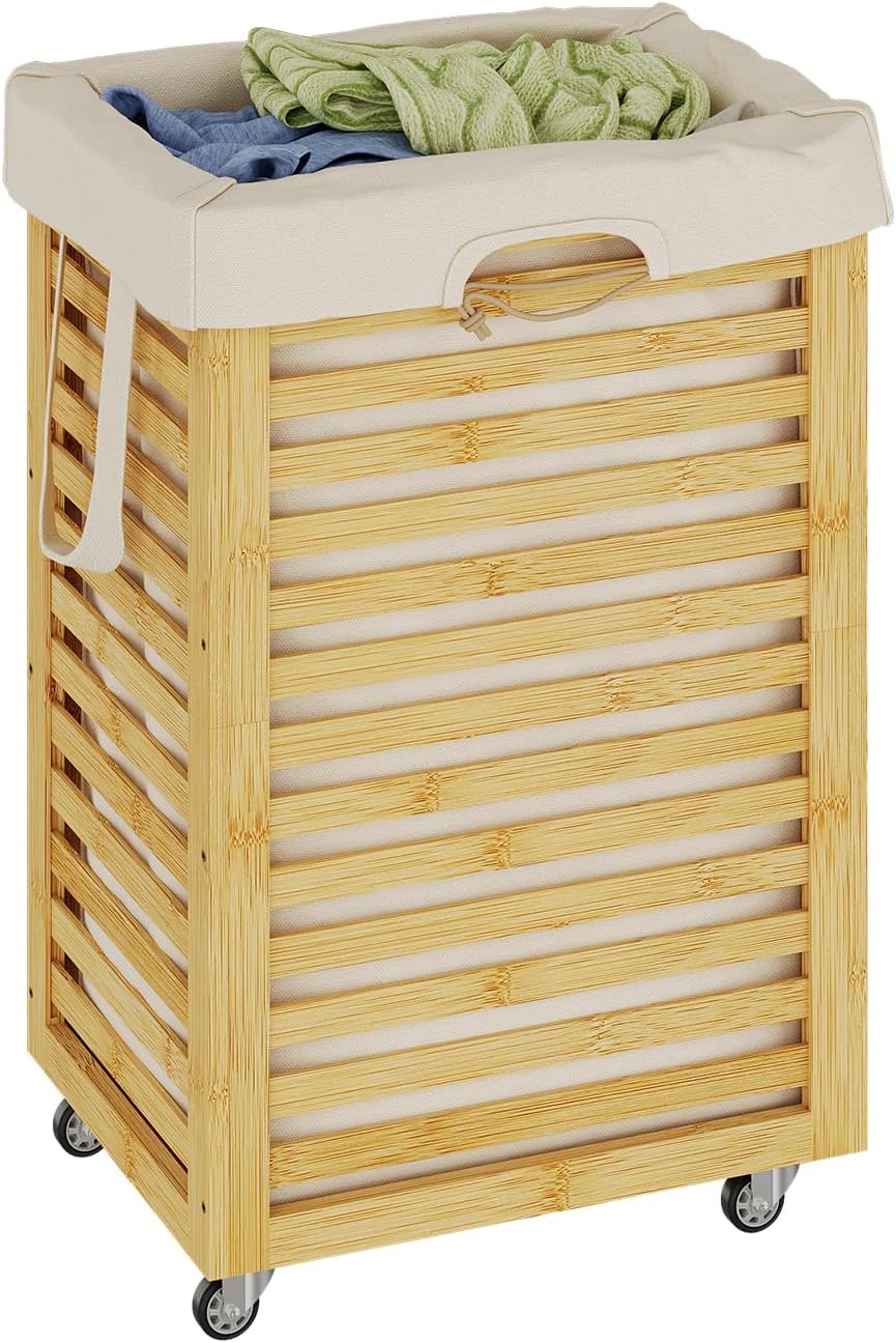 Laundry Hamper bamboo wood Laundry Clothes Laundry Hamper Clothes Storage
