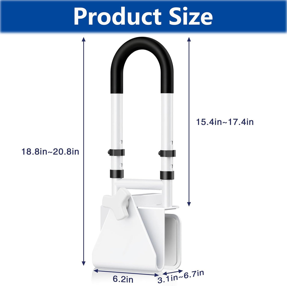 Adjustable Bathtub Safety Rail, Bathtub Handle Grab Bar with Non-Slip Grip fo...