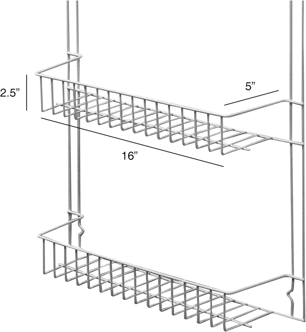 Lavish Home Over the Door Organizer - 6-Tier Adjustable Pantry Shelves and Ra...