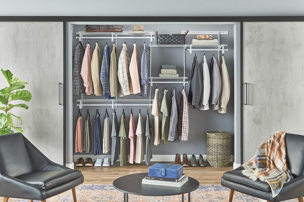 ClosetMaid ShelfTrack Wire Closet Organizer System, Adjustable from 5 to 8 Ft...