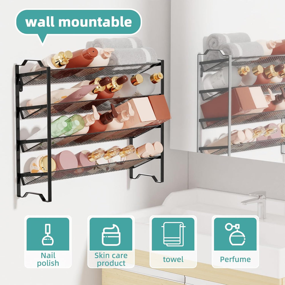 Simple Trending 2 Pack 4 Tier Spice Rack Organizer, Stackable Kitchen Counter...