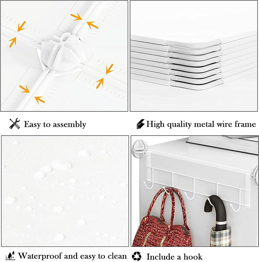 AWTATOS 6 Cube Closet Organizer Storage Shelves, White