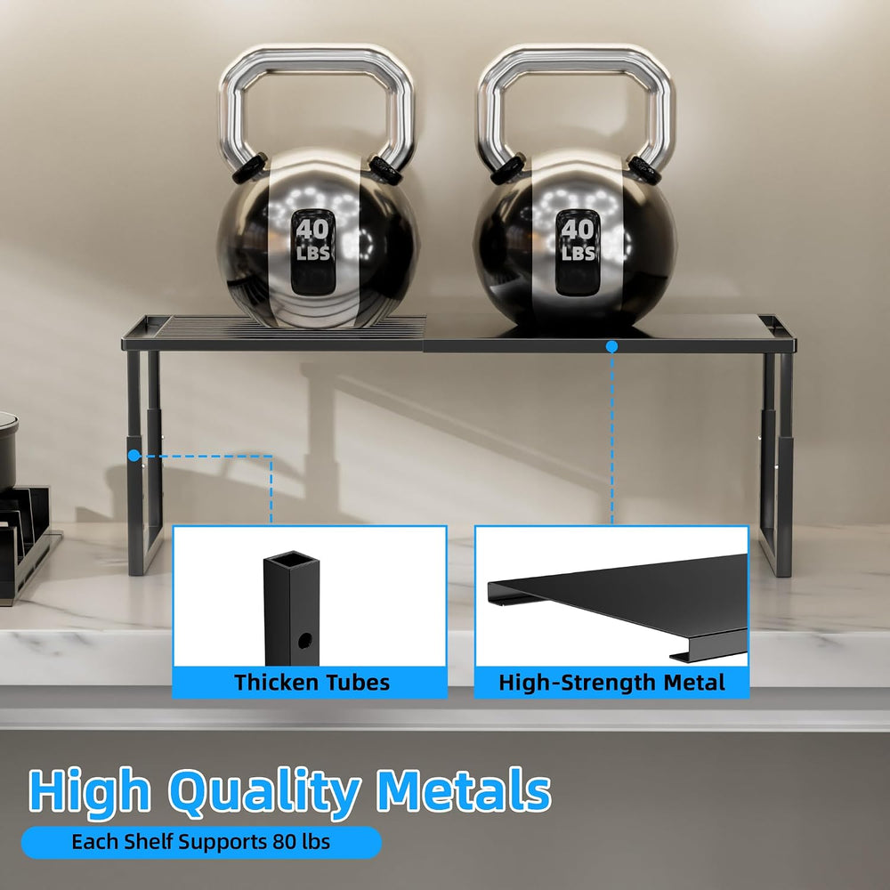 Cabinet Shelves, 4 Pack Stackable Shelves for Pantry Storage