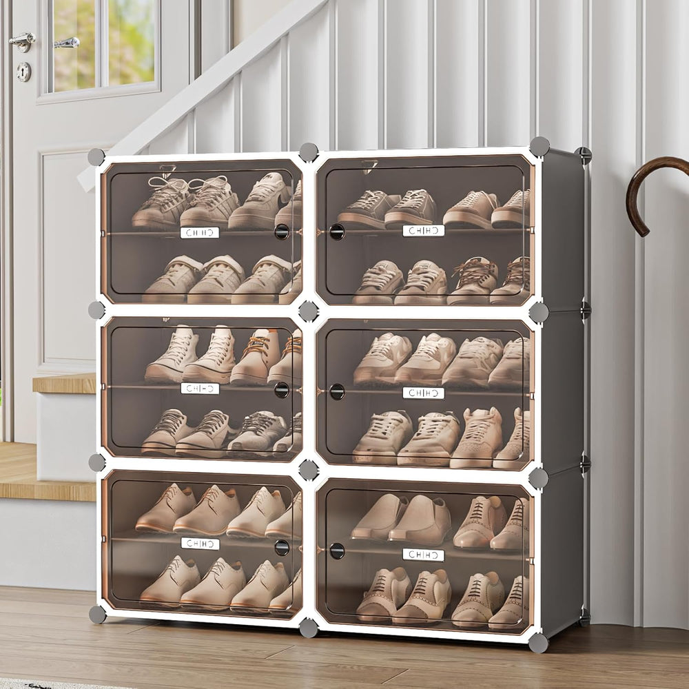 MAGINELS Shoe Rack,Expandable Shoe Cabinet Easy to Assemble. Shoe Storage wit...