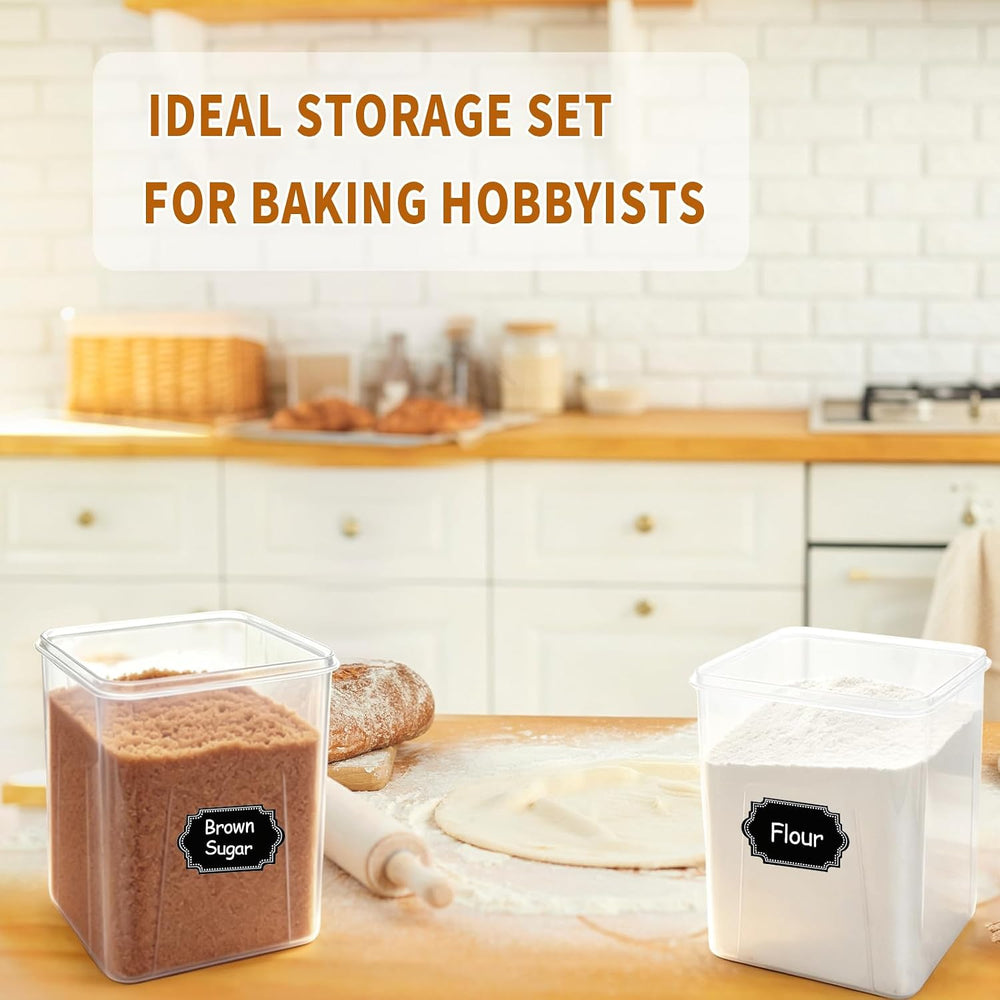 Flour Sugar Storage Containers, 10 Pack Large Airtight Food Storage Container...
