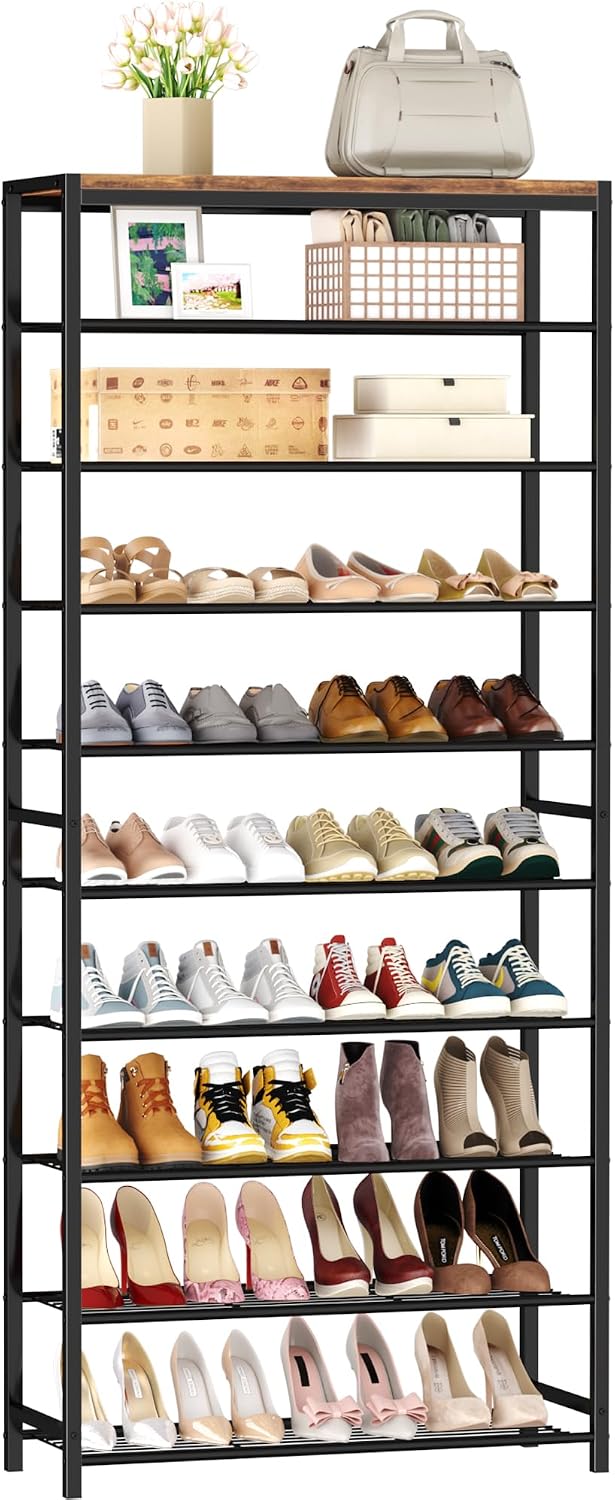 HOMEFORT 10 Tiers Shoe Rack Organizer,30" Shoe Storage Shelf for Closet,...