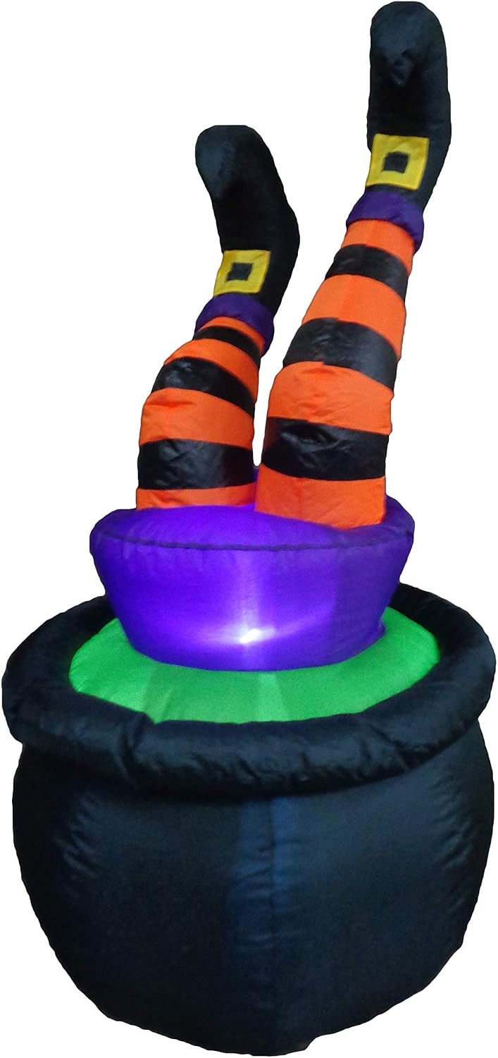 4 FT Tall Halloween Inflatable Three Pumpkins LED Lights Decor