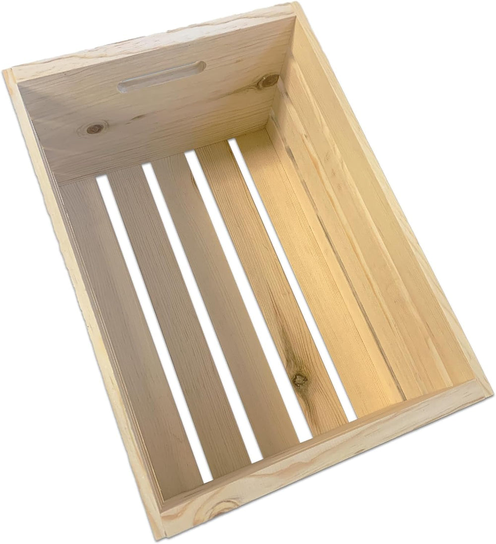 Wilson Large Wooden Pine Crate for Storage and Decoration at Home, Office, Ki...