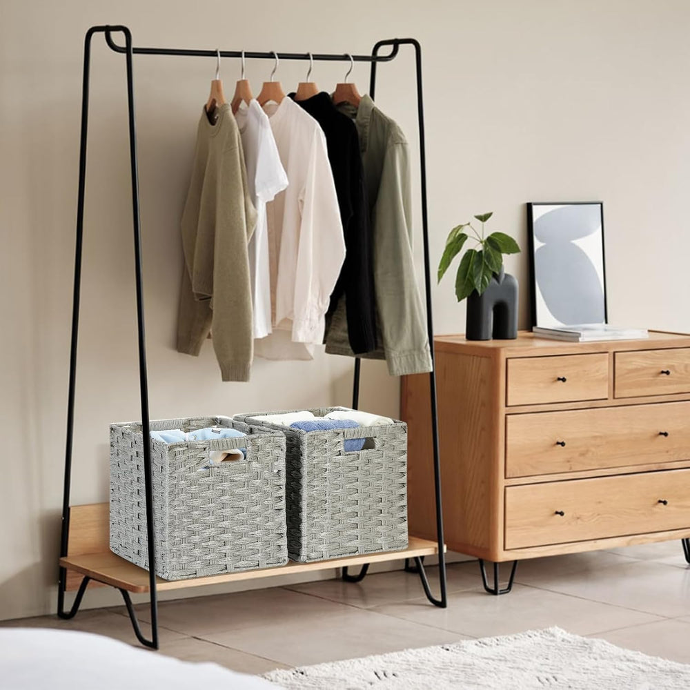 DULLEMELO Wicker Storage Cubes for Organizing 11x11x11 Inch Woven Storage Bas...