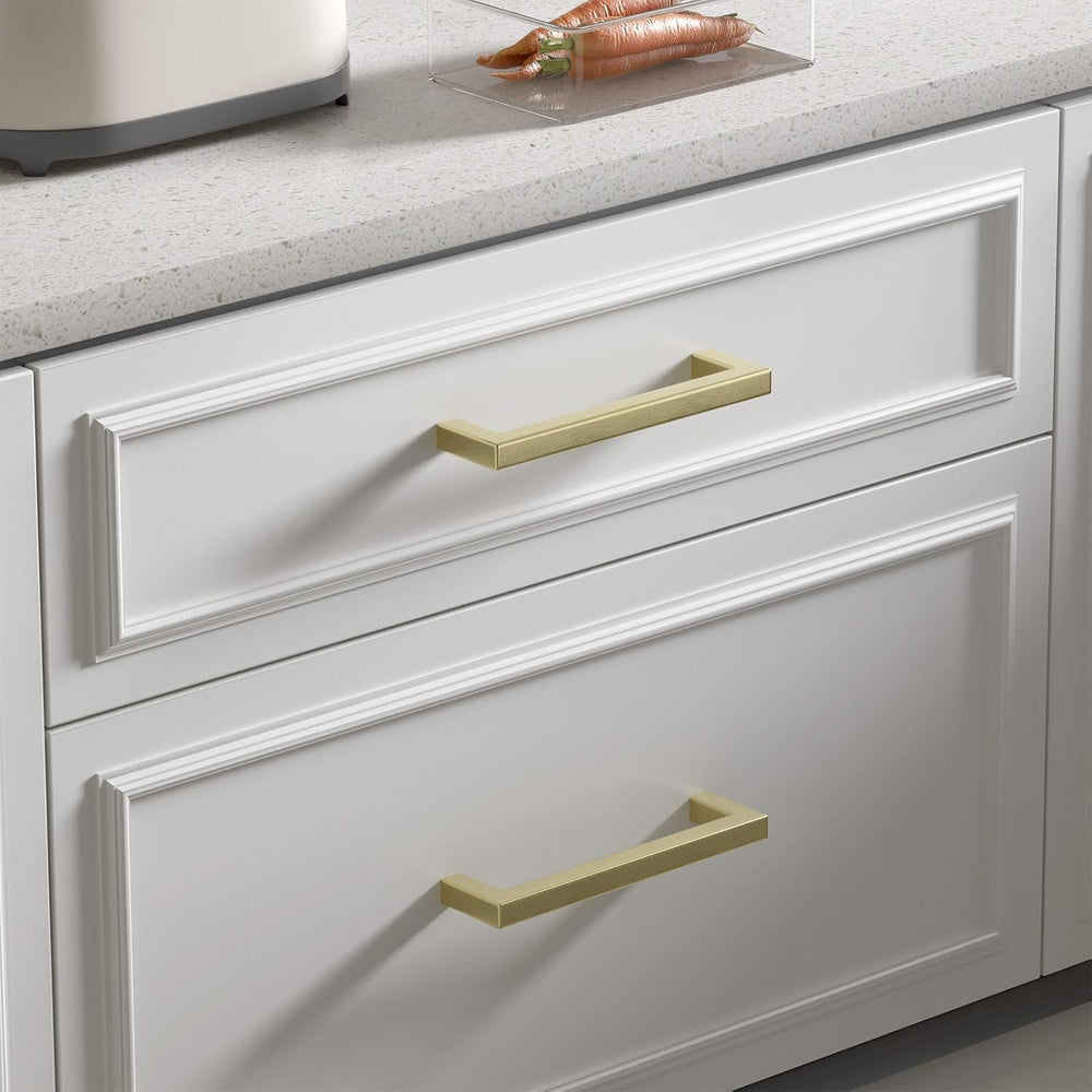 Goldenwarm 20 Pack 3" CC Brushed Gold Cabinet Pulls Gold Dresser Handles