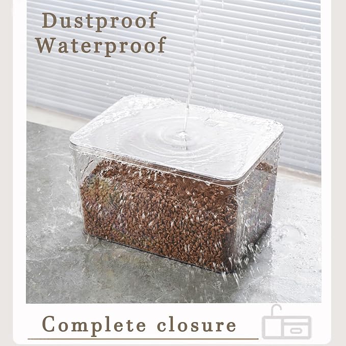 Clear plastic storage bins