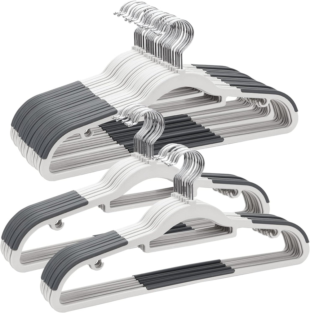 Plastic Hangers 50 Pack, Non Slip Slim Clothes Hangers
