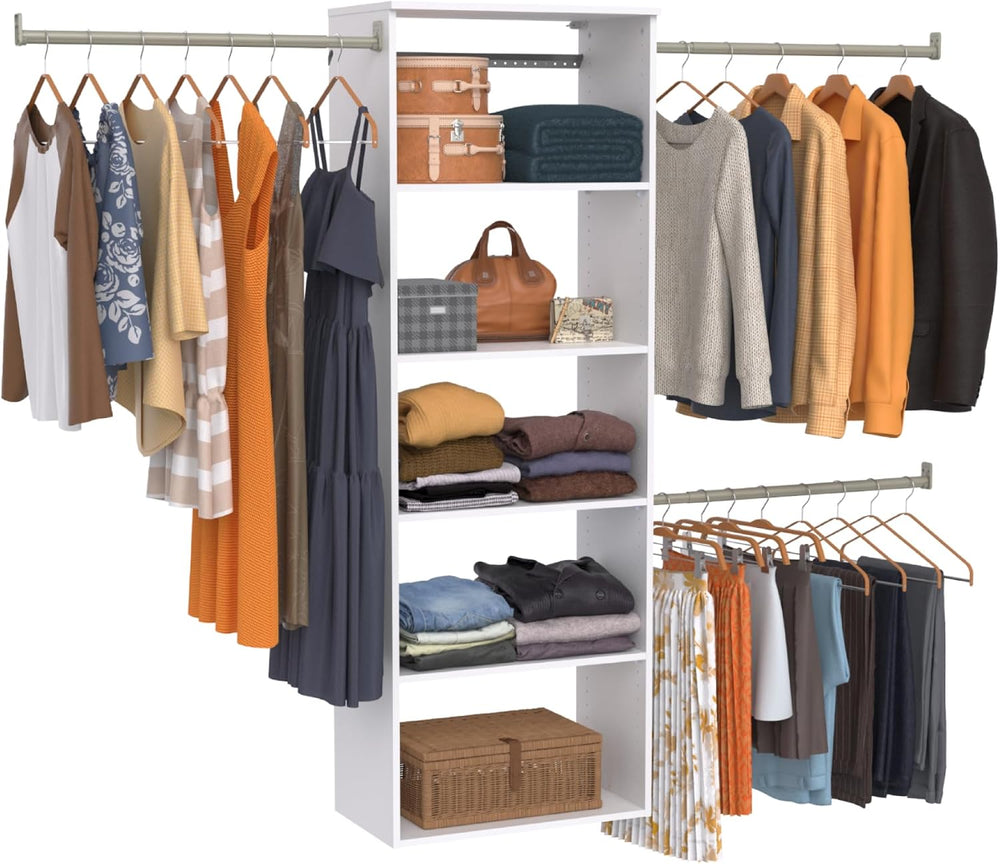 ClosetMaid SuiteSymphony Hanging Closet Kit Includes (1) Tower, (3) Closet Ro...