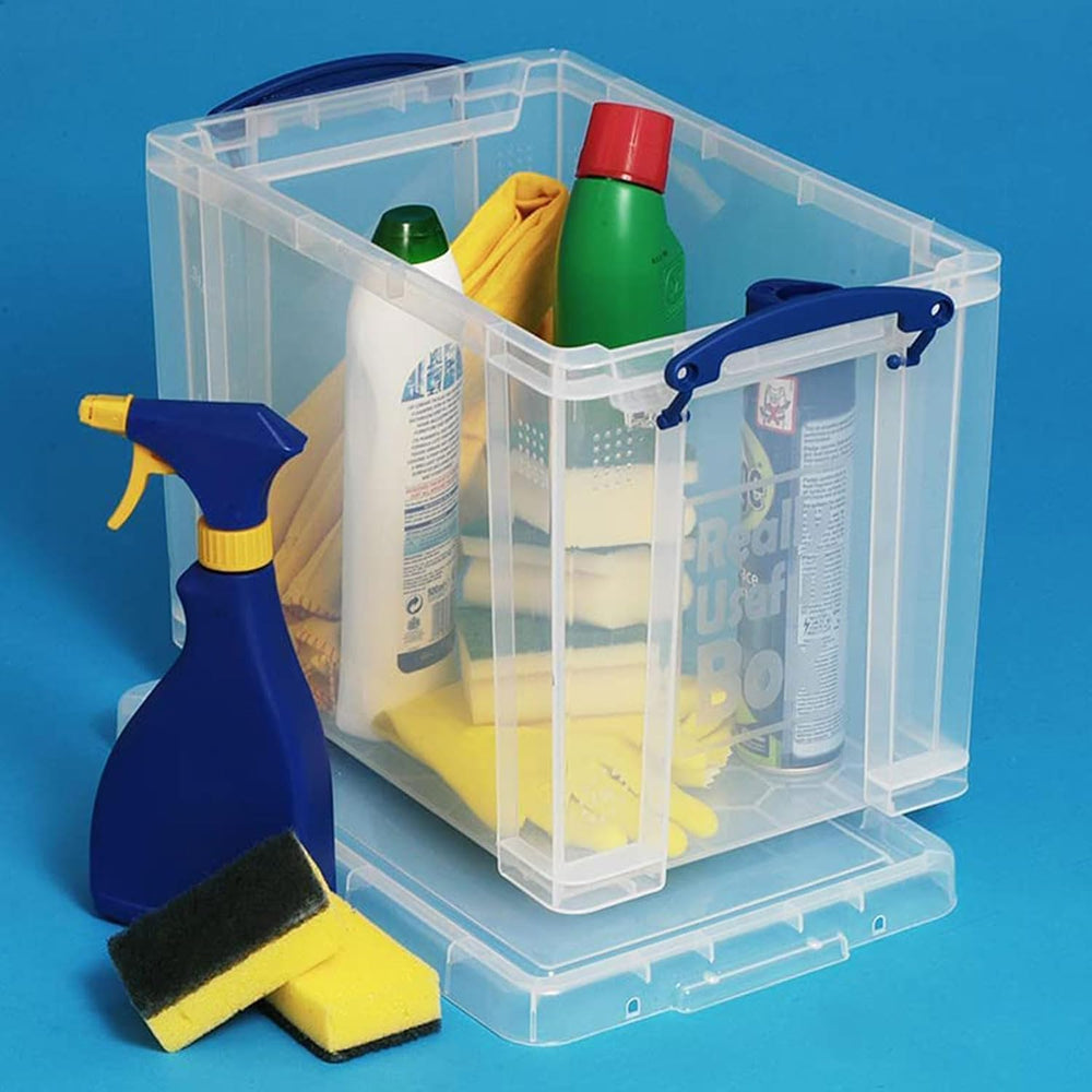 Really Useful Box 19 Liter Plastic Stackable Storage Container w/Snap Lid &am...