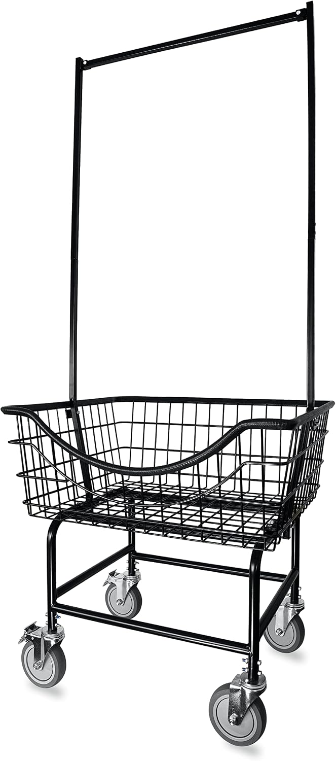 LVP Big Brother Commercial Laundry Cart with Dual Pole Rack 3.25 Bushels (Mat...