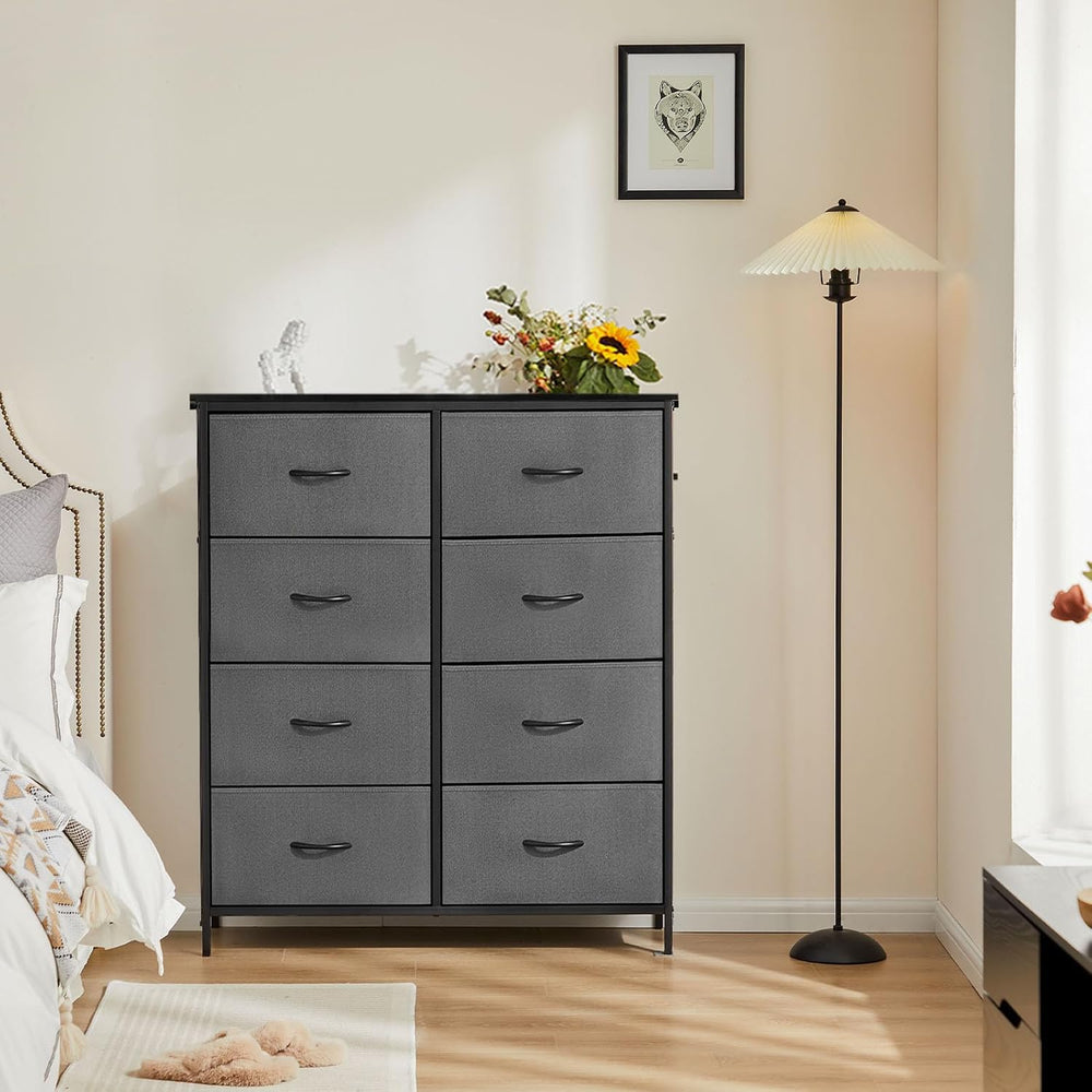 DUMOS 8 Drawer Dresser for Bedroom, Fabric Storage Organizer