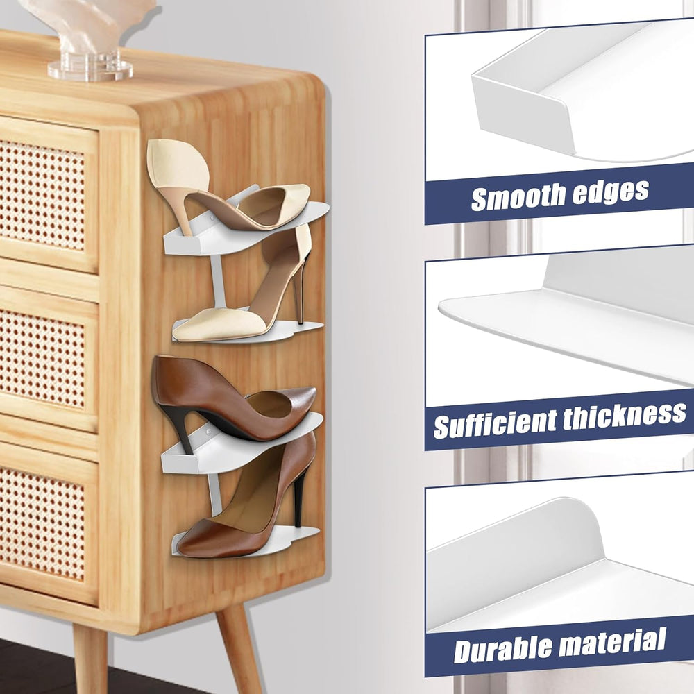 2 Pcs Floating Shoe Display Shelves for Wall Mount,H-Type Sturdy Levitating S...