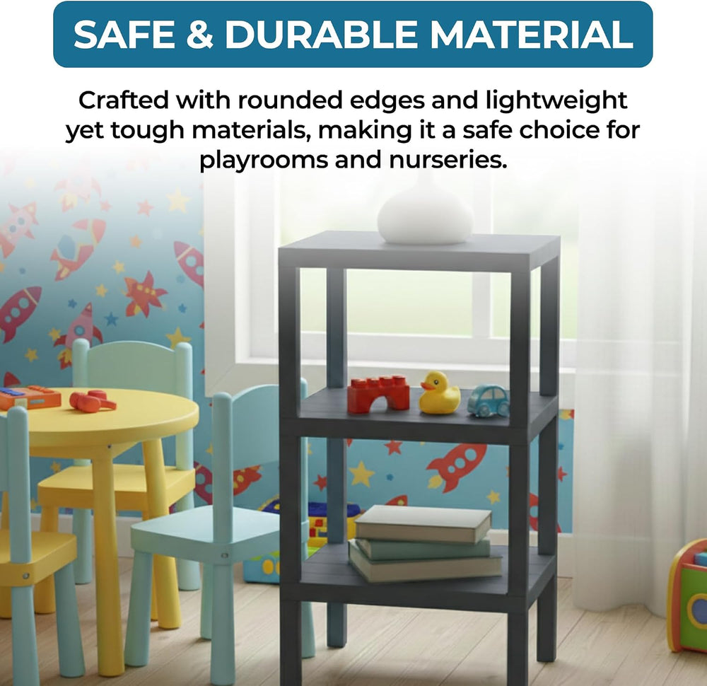 Honey-Can-Do Grey 3-Tier Storage Shelf
