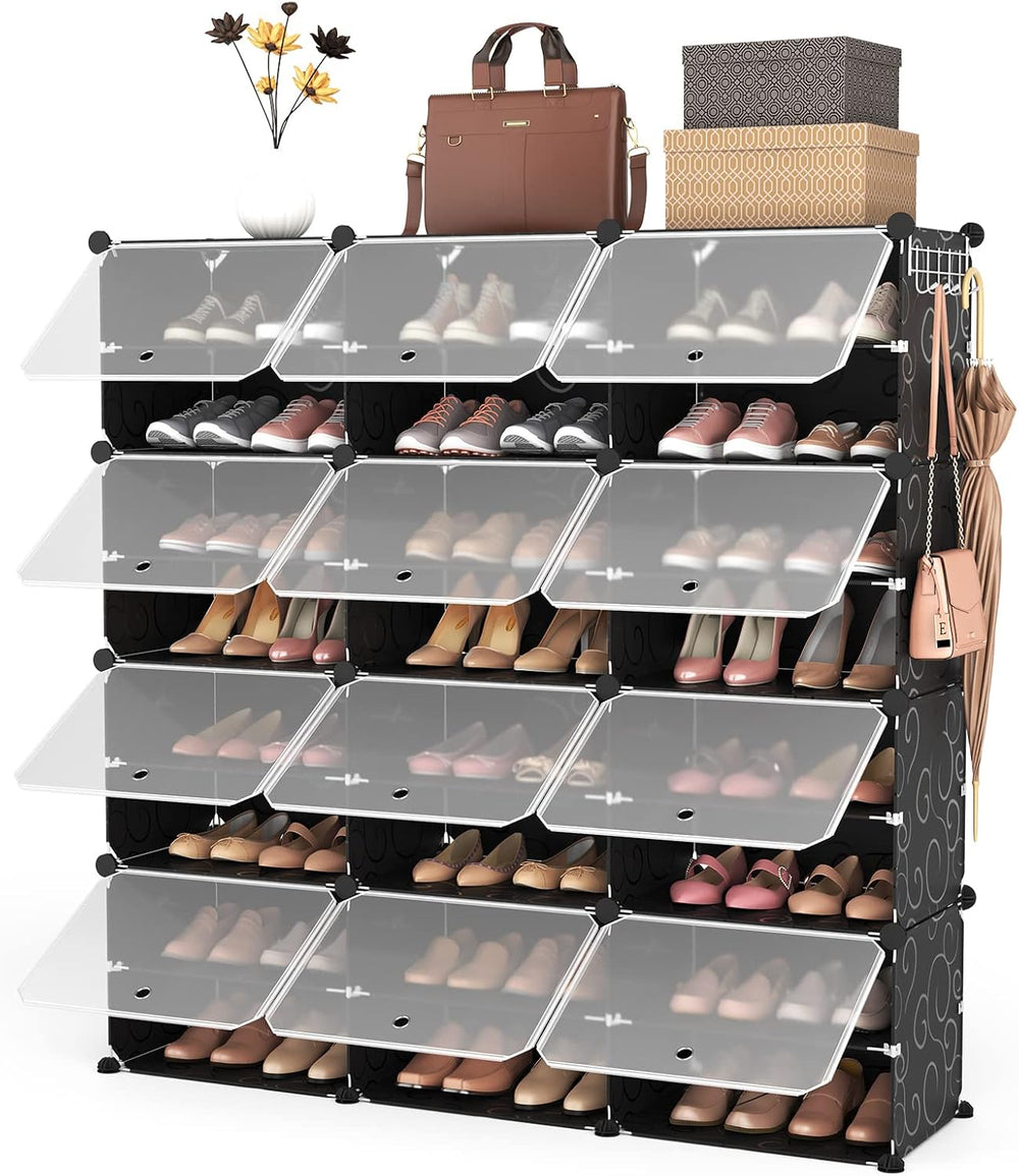 ROJASOP Portable 8-Tier Shoe Cabinet - 48-Pair Shoe Organizer with Expandable...
