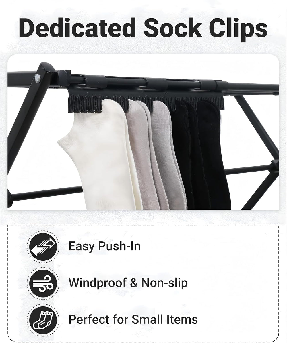 ZOES HOMEWARE 4 Tier Clothes Drying Rack Foldable | Foldable Clothing Drying ...