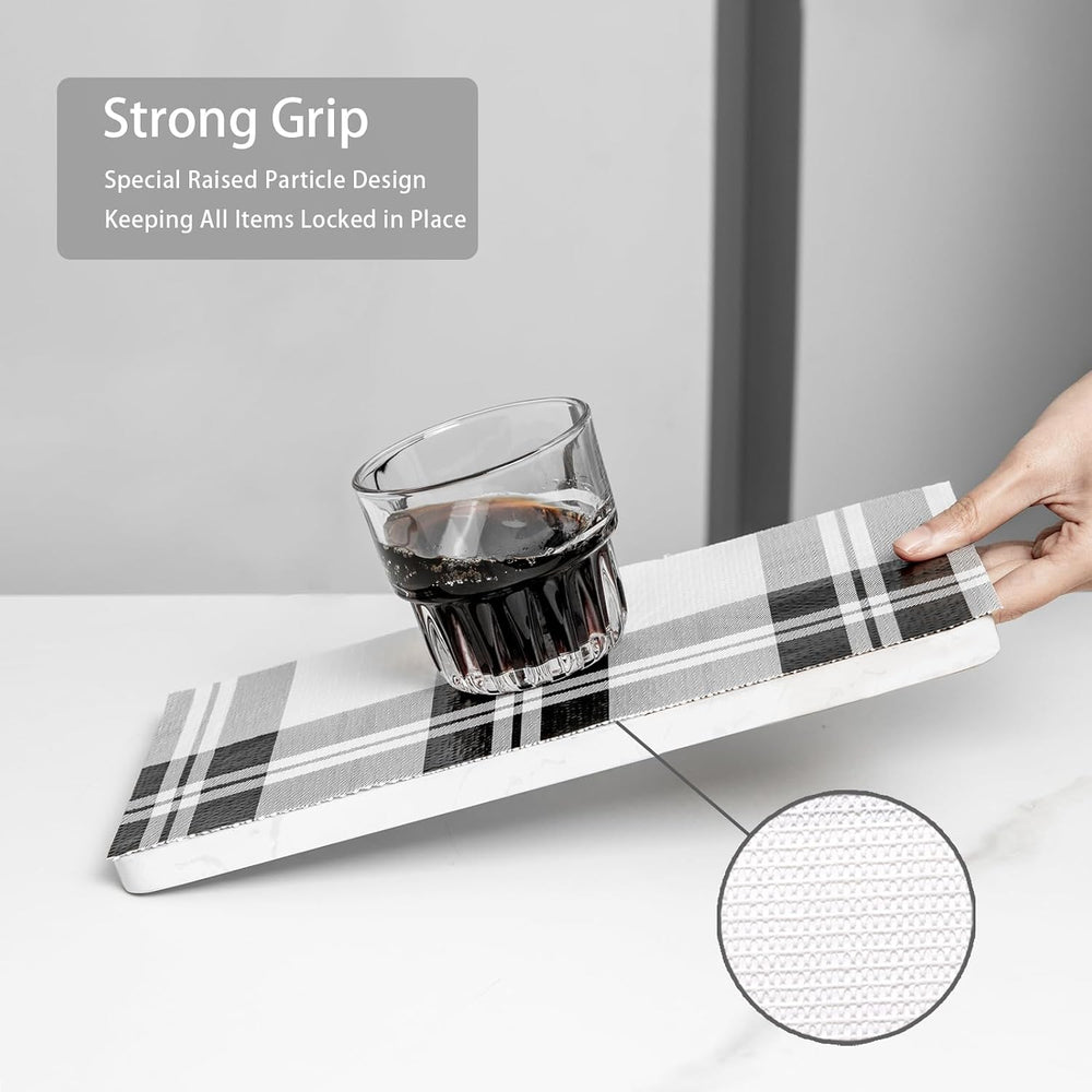 Drawer Shelf Liner for Kitchen Cabinets, Non Adhesive Slip Resistant Shelf Pa...