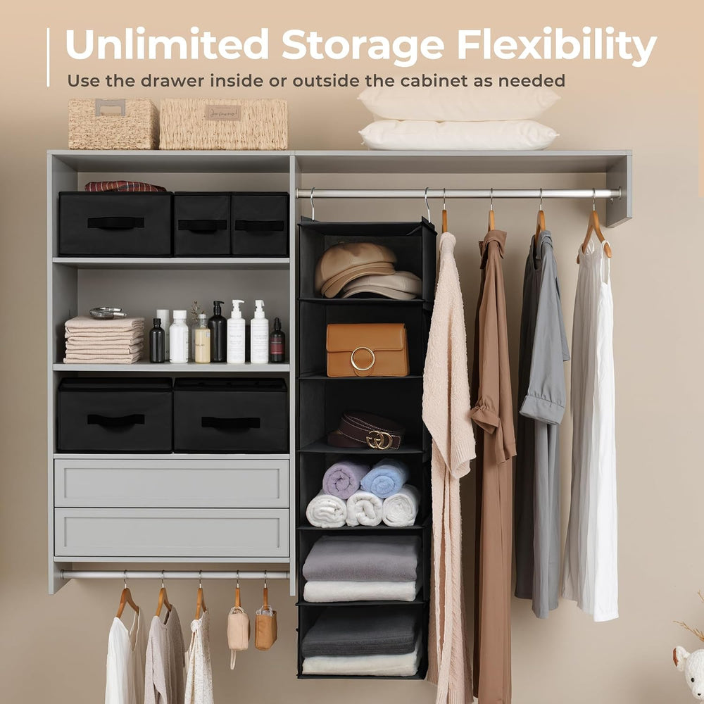 GRANNY SAYS Hanging Closet Organizer, 5 Drawers, 6 Shelves, 6 Pockets