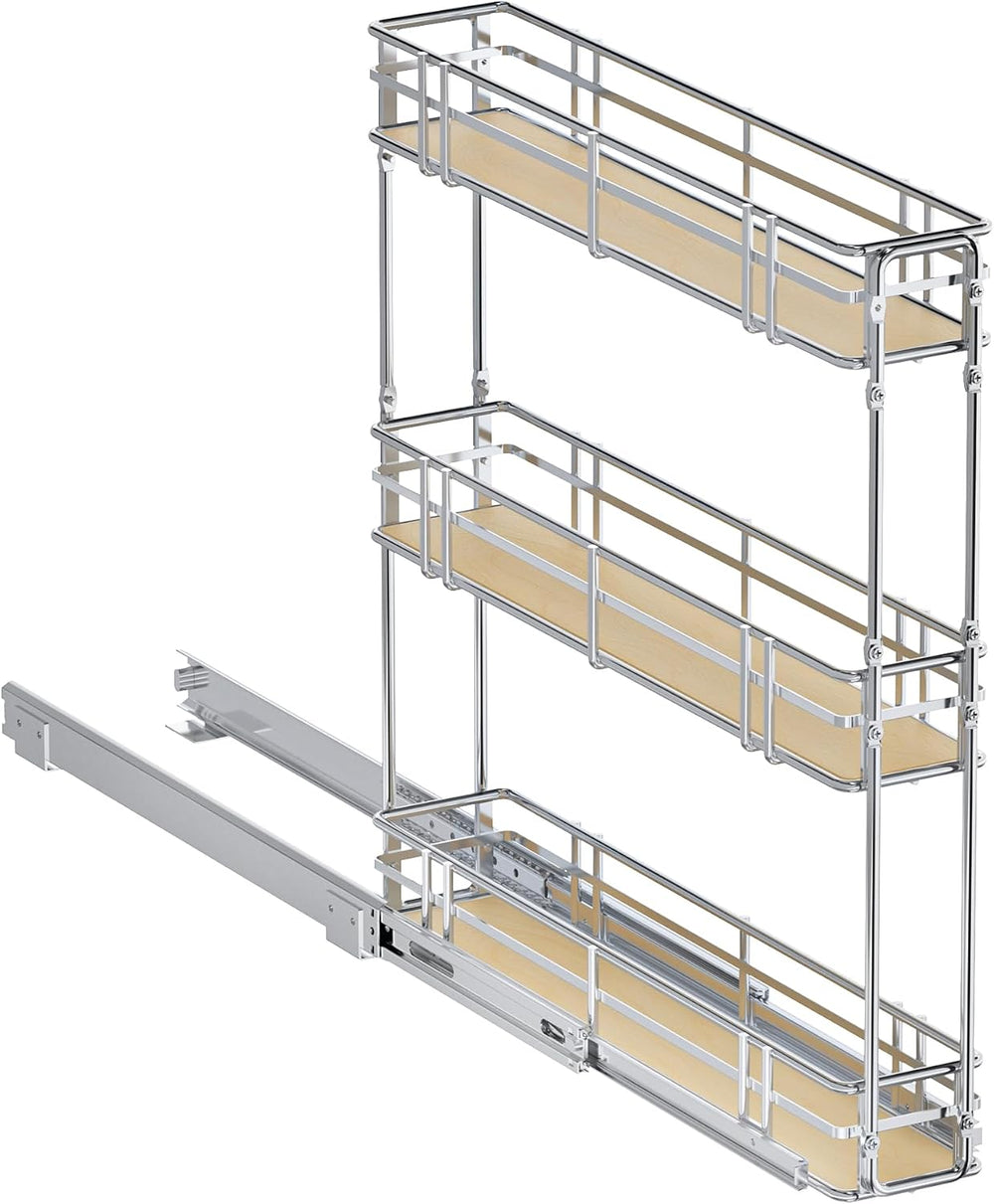 5" W x 20.5" D 3-Tier Pull Out Spice Rack Organizer for 6" Cab...