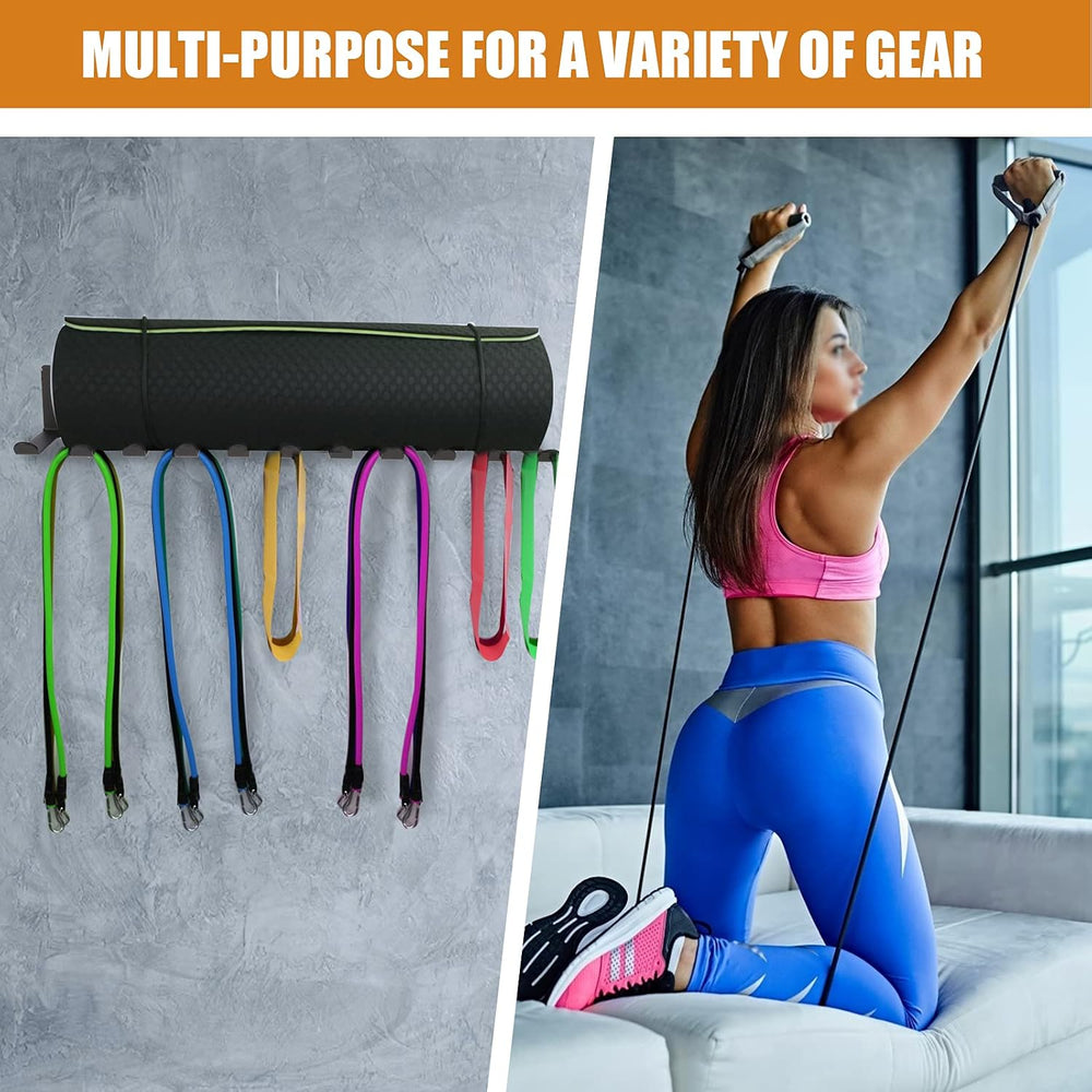 Multi-Purpose Storage Rack Resistance Bands Hook Gym Storage Rack Fitness Ban...