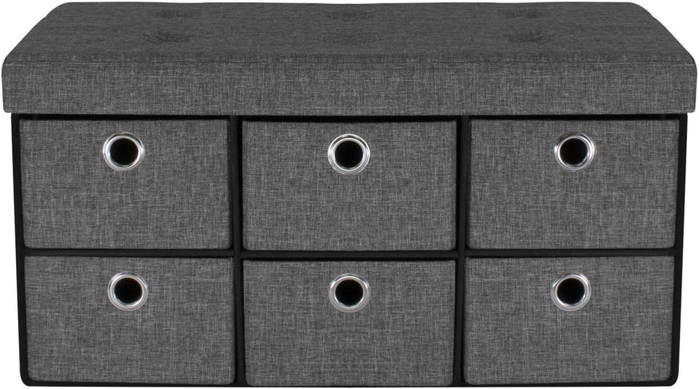 Sorbus Storage Ottoman with Drawers, Collapsible Bench