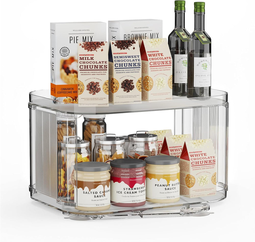 2-Tier Lazy Susan Turntable Organizer for Cabinet/Countertop/Pantry/Bathroom/...
