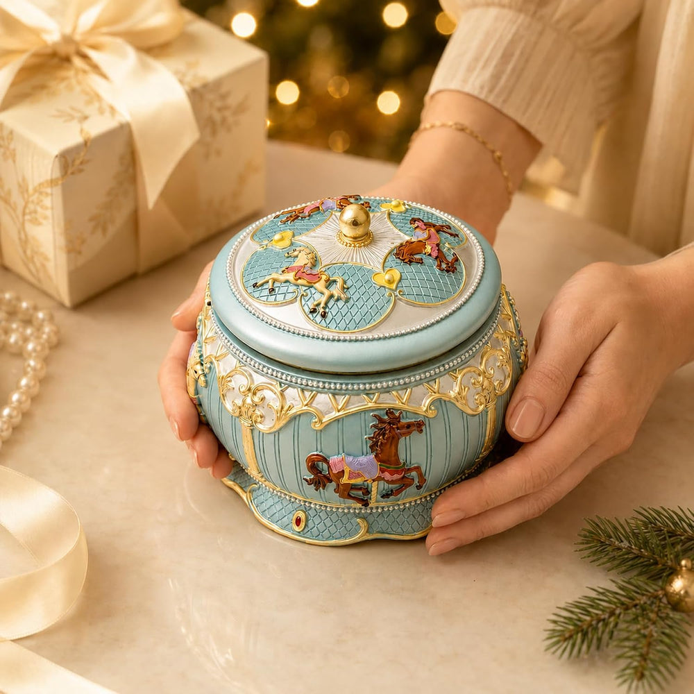 Carousel Music Jewelry Box with Colorful Lights, You Are My Sunshine Musical ...