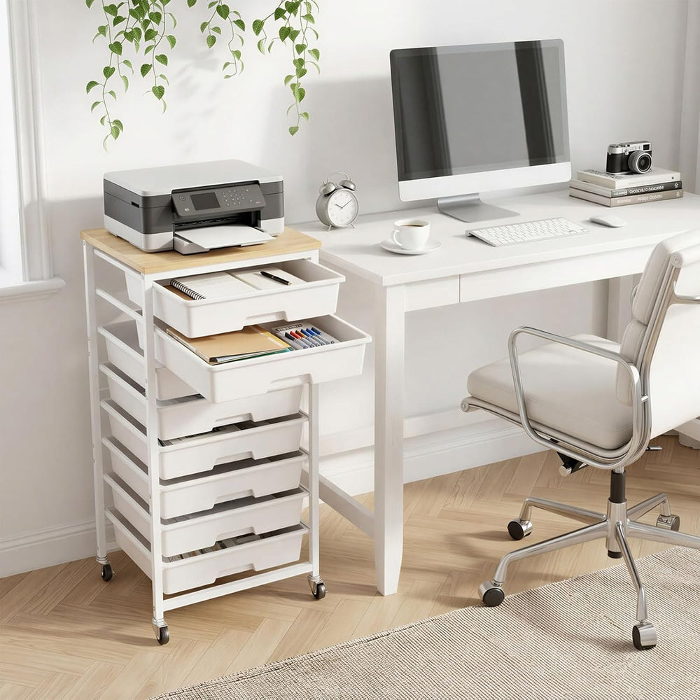 Rolling Storage Cart 8 Drawers Utility Organizer with Wheels