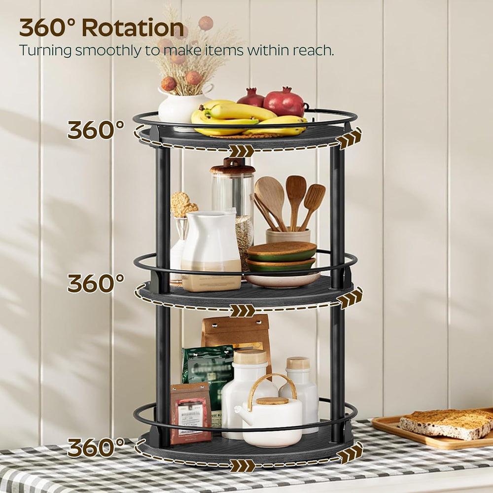 YATINEY Spice Rack, Set of 2 Lazy Susan Organizer, 3 Tier Turntable Organizer...