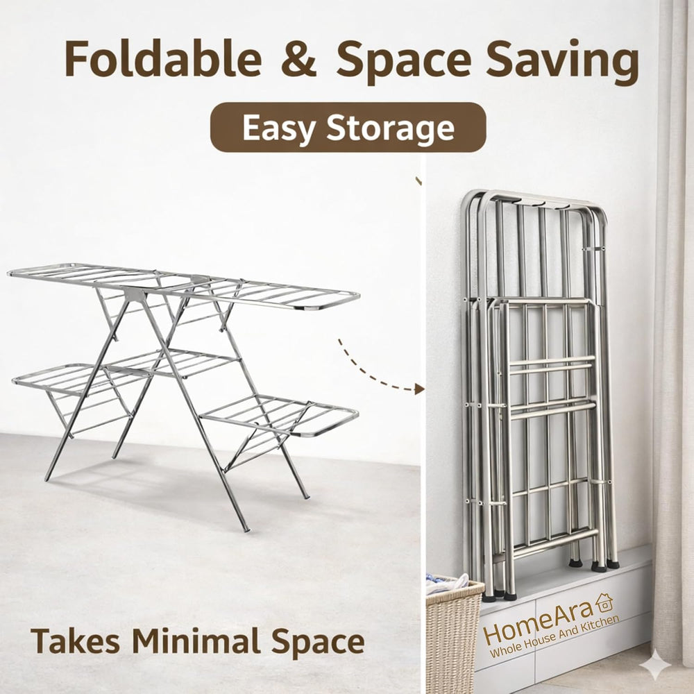 Stainless Steel Cloth Dryer Stand Design for Efficient Drying Space-Saving Fo...