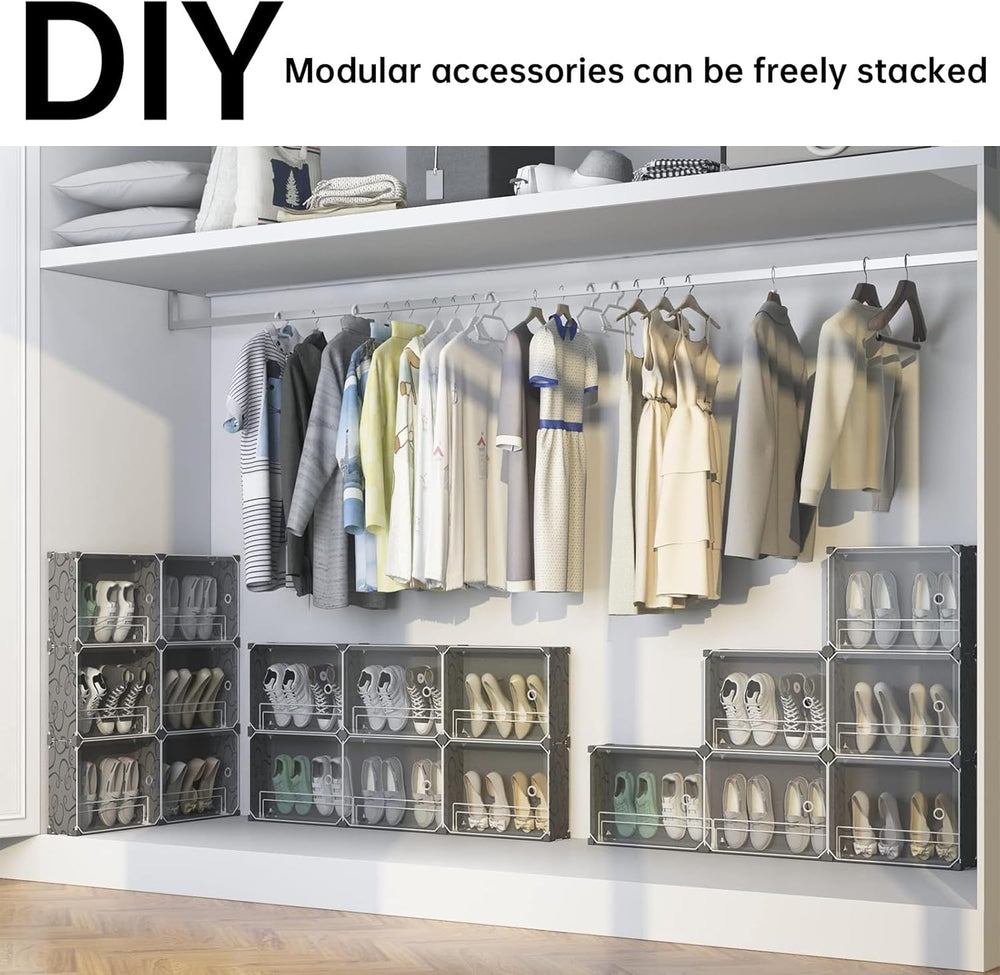 MAGINELS 5-Tier Slim Shoe Rack Organizer, Tall Storage for Closet,Hidden Thin...