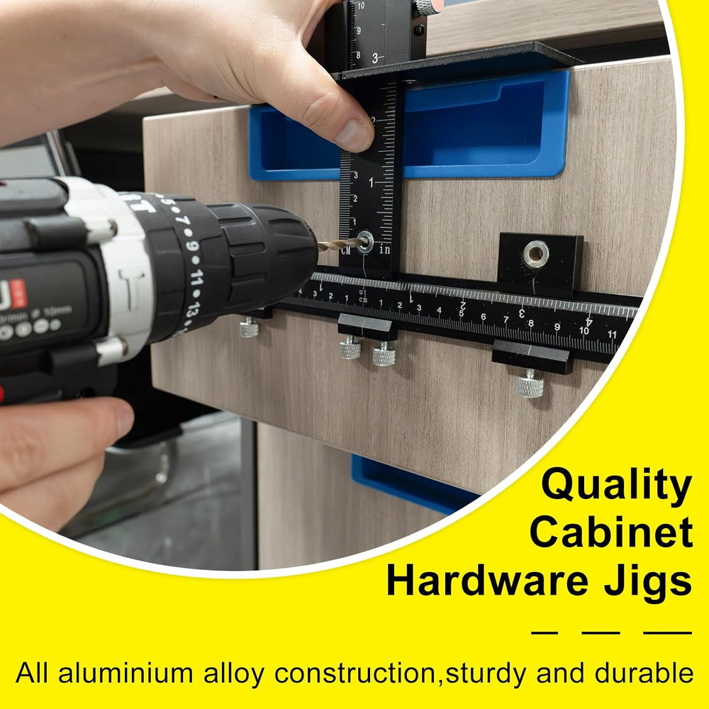 Aluminum Alloy Cabinet Hardware Jig,Cabinet Handle Jig for Woodworkers DIY