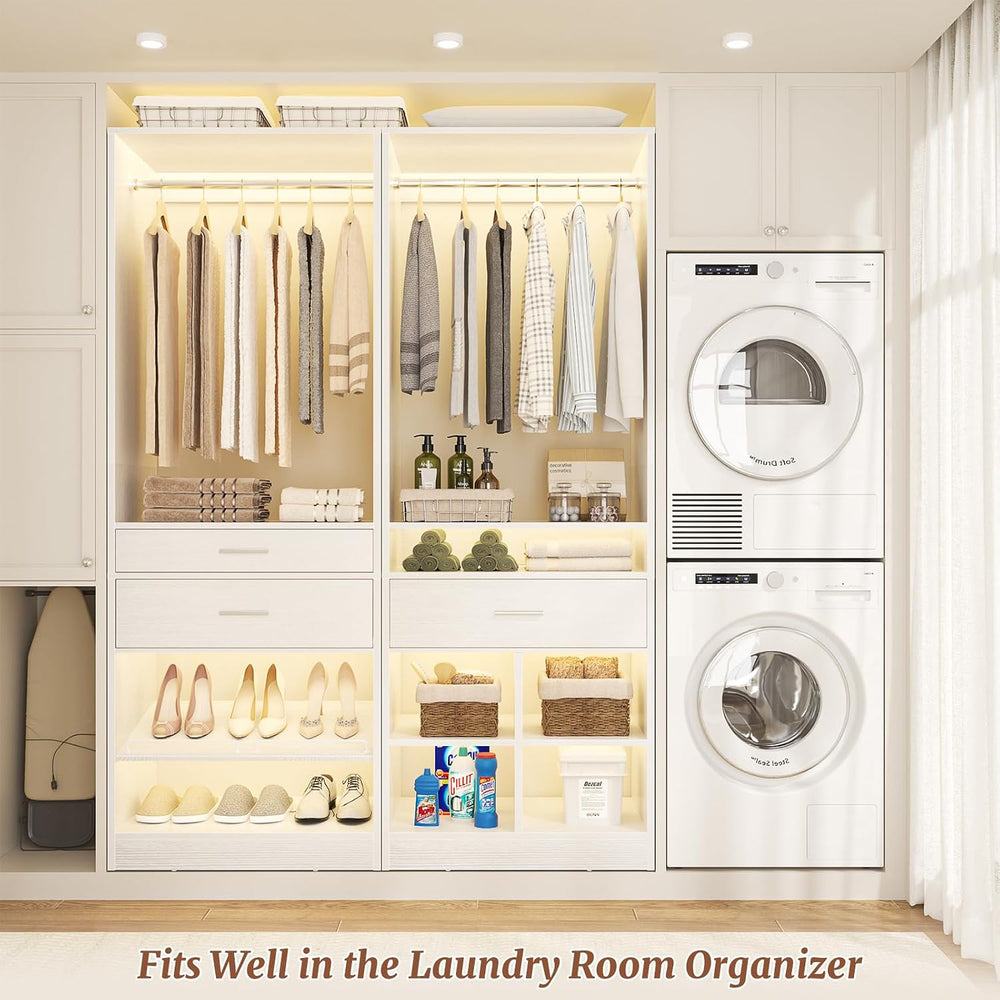 Unikito 50" W x 80" H Closet Organizer System, Modular Storage Towe...